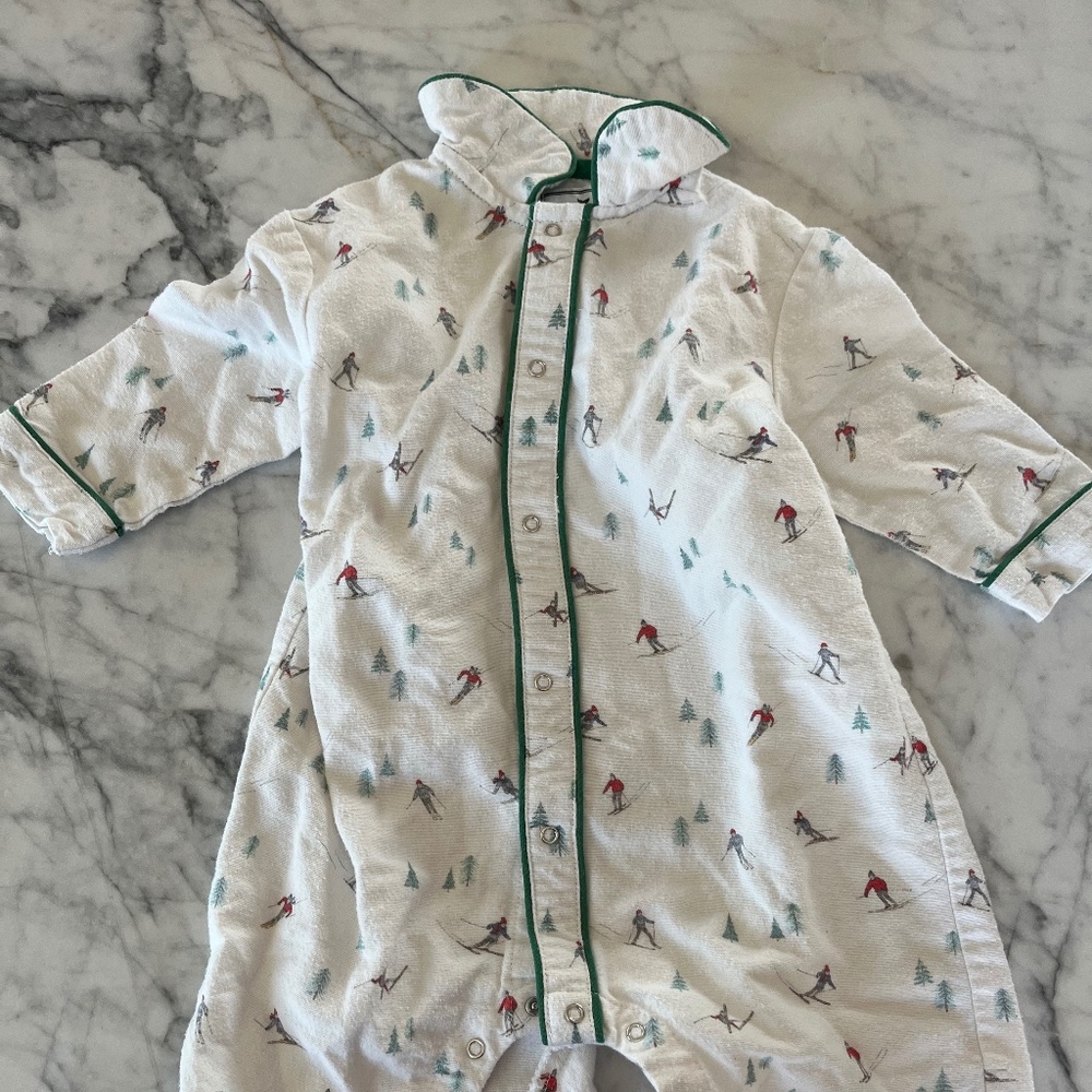 Petite Plume Flannel Skier Pajamas - 6-12M